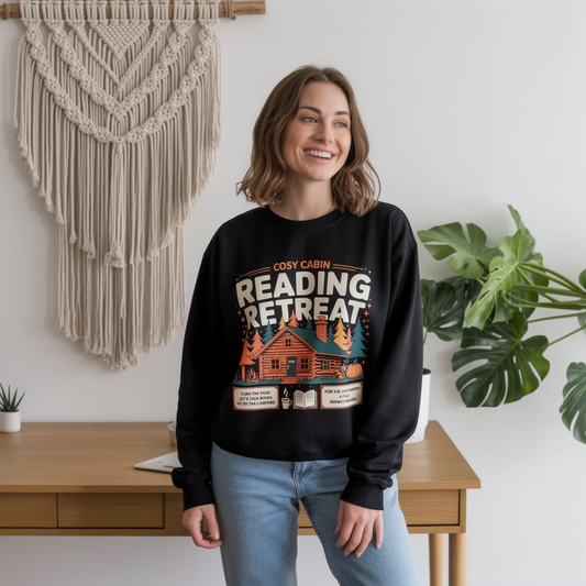 Cosy Cabin Reading Retreat Unisex Sweatshirt