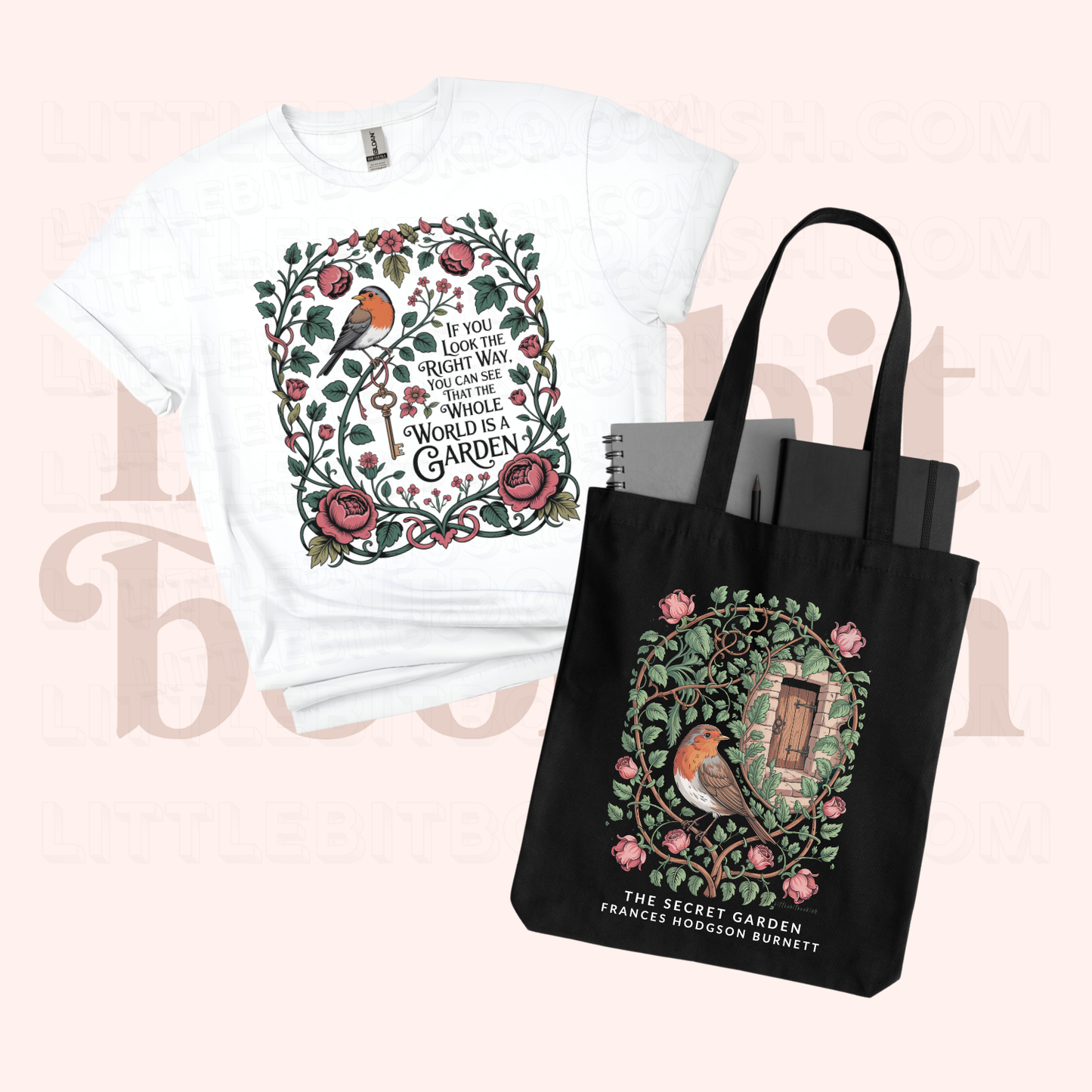 The Secret Garden T-Shirt & Canvas Tote Set