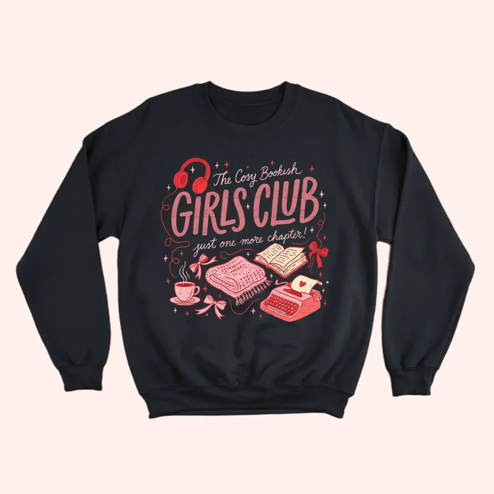 Cosy Bookish Girls Club Unisex Crewneck Sweatshirt