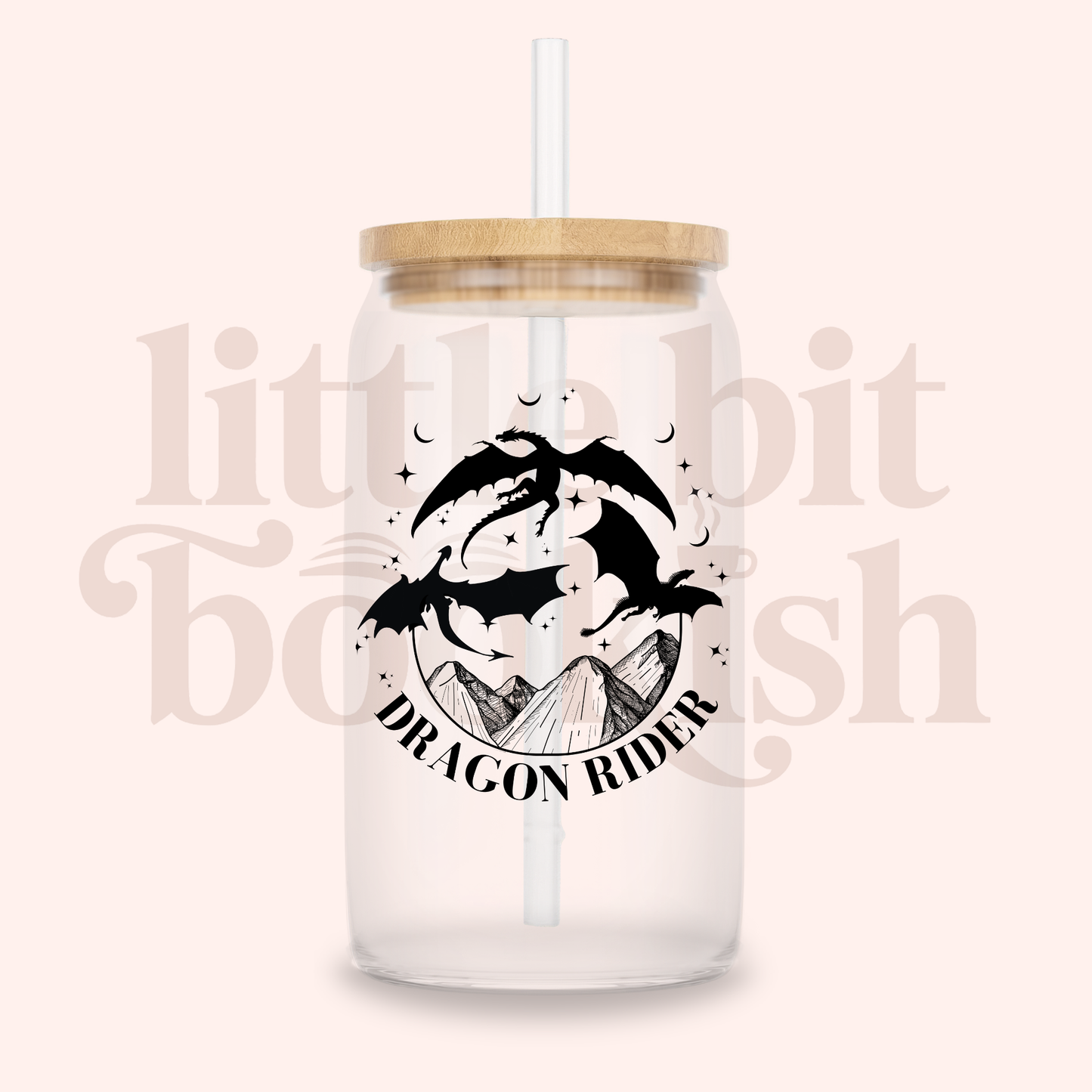 Dragon Rider 16oz Glass Can